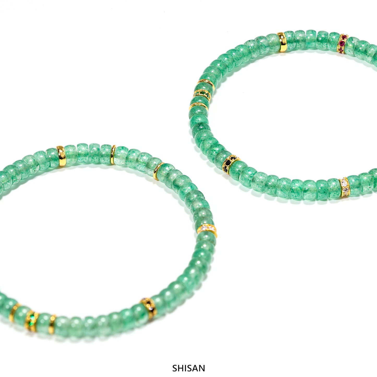 Green Strawberry Quartz Energy Bracelet